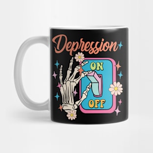 Depression On Funny Switch On Off Mental Health Awareness Mug